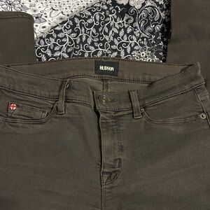 Hudson Jeans Men's Olive Brown Skinny Jeans